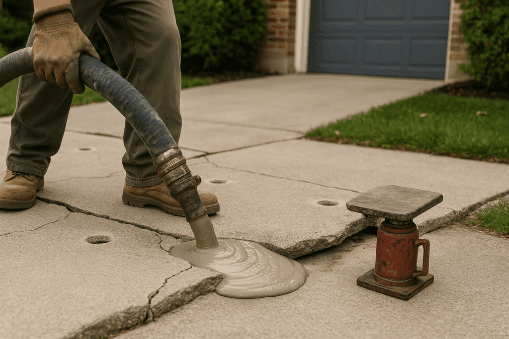 Read more about the article Economical Driveway Fix: Mud Jacking