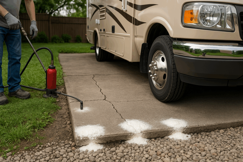 Read more about the article Concrete Lifting for RV Pad Stability