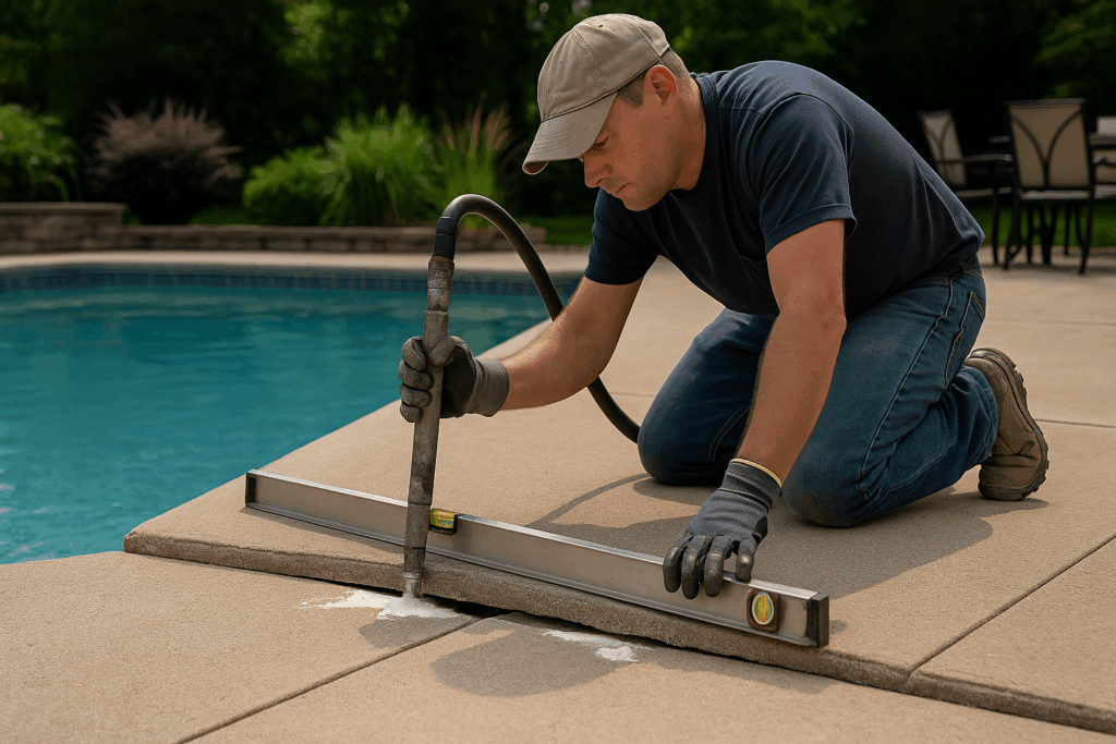 Read more about the article Elevate Your Pool Deck with Concrete Lifting